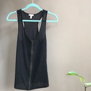 Black zipper tank